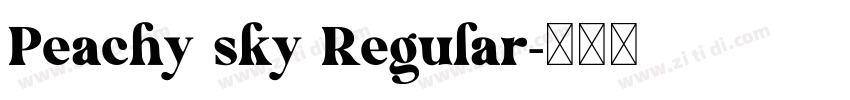 Peachy sky Regular字体转换